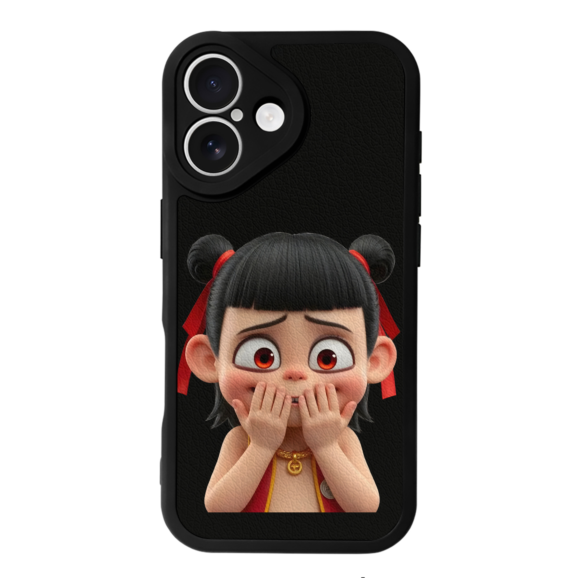 （画像用） Ne Zha 2 ナタ 魔童の大暴れ 【iPhone 16シリーズ対応】シリコンスマホケース（レザー調） 材質：シリコン